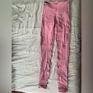 Lululemon full length pink leggings size 2